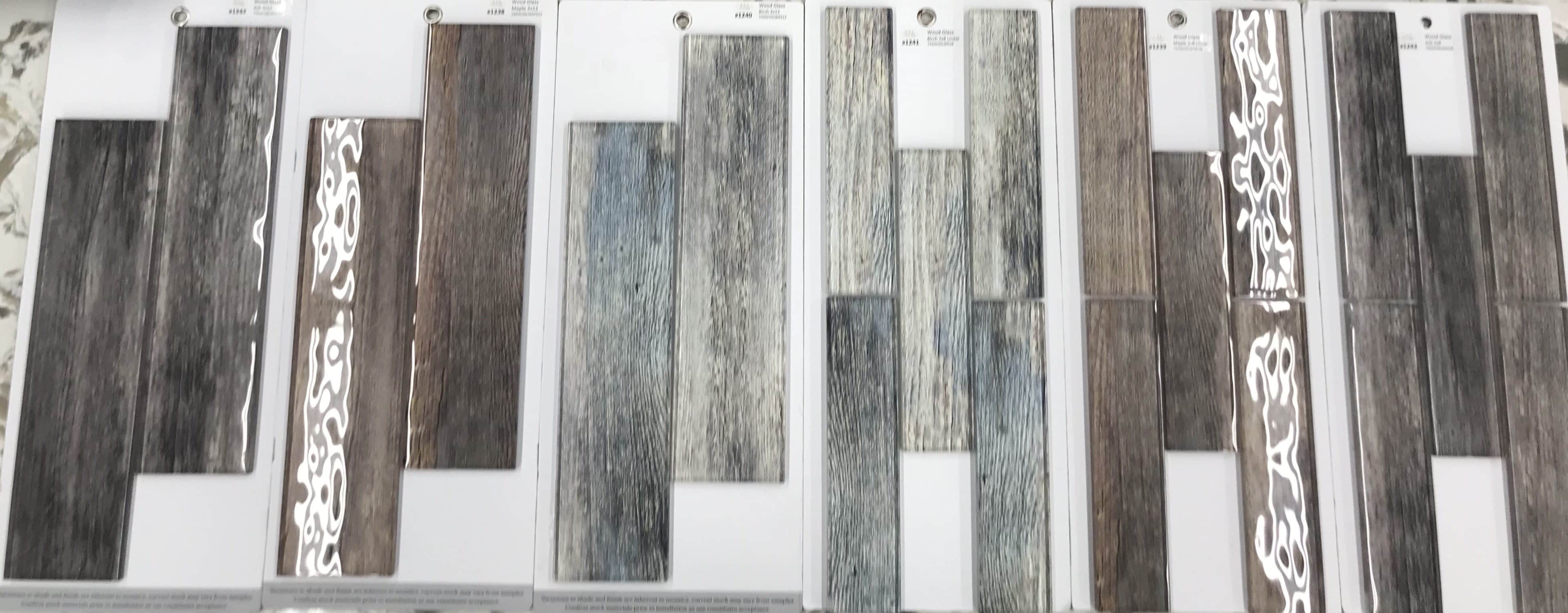Wood Look Has Made it to Backsplashes! 9 Glass Wood Birch, Ash, and Maple, 2x8 and 3x12