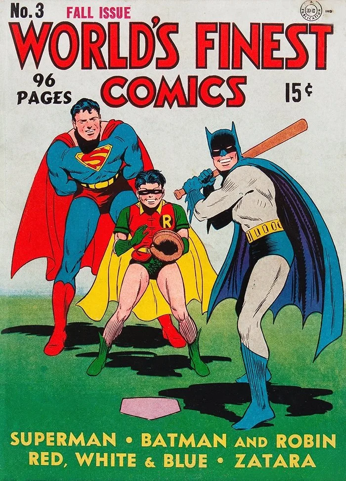 Tile and Grout Aren’t the real heroes of the story. 2 batman, robin and superman