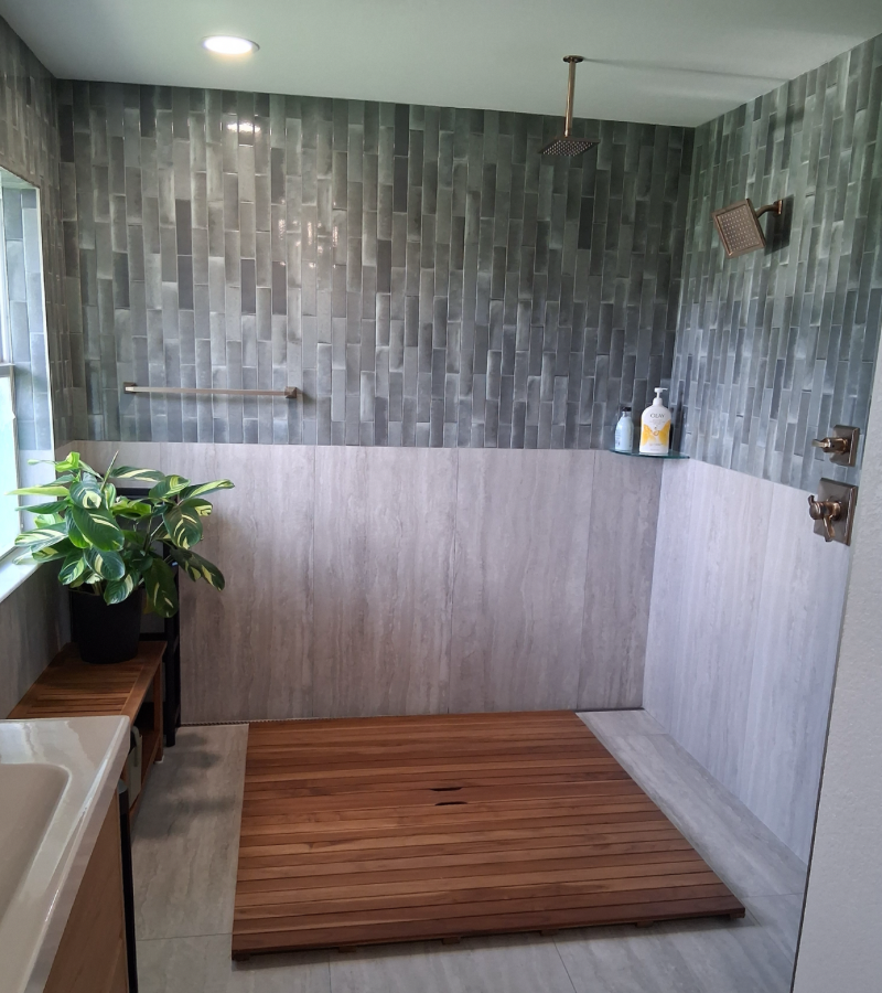 modern spa shower