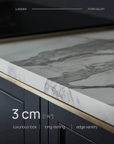 luxurious stone countertop with edge variety