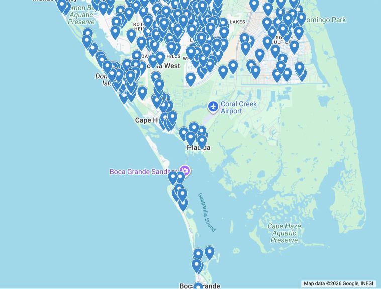 Tile Installation in Placida, FL 4 Recorded Mann Tile customer locations in the Placida area